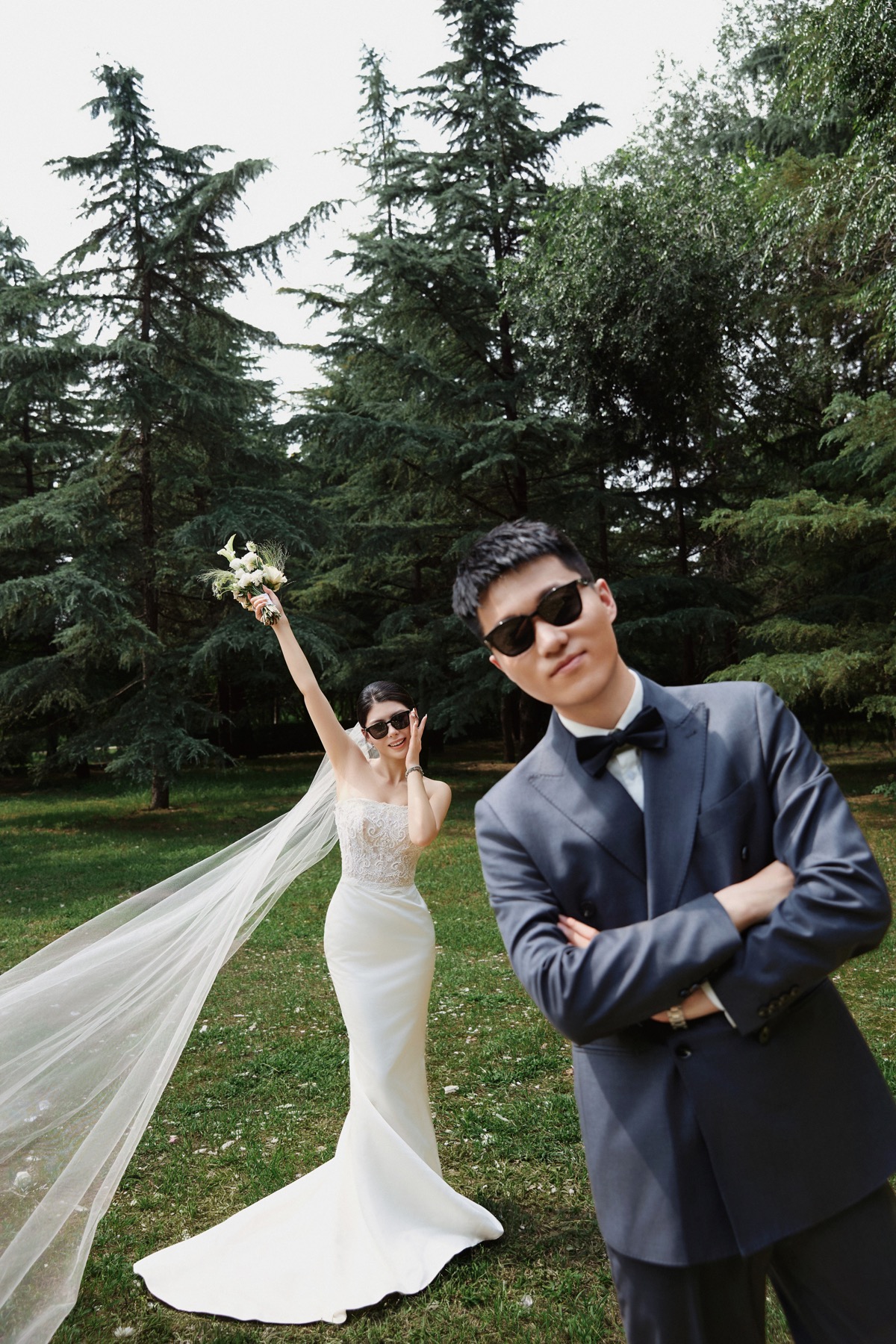 冯晓东与丁姣芸的婚纱照
